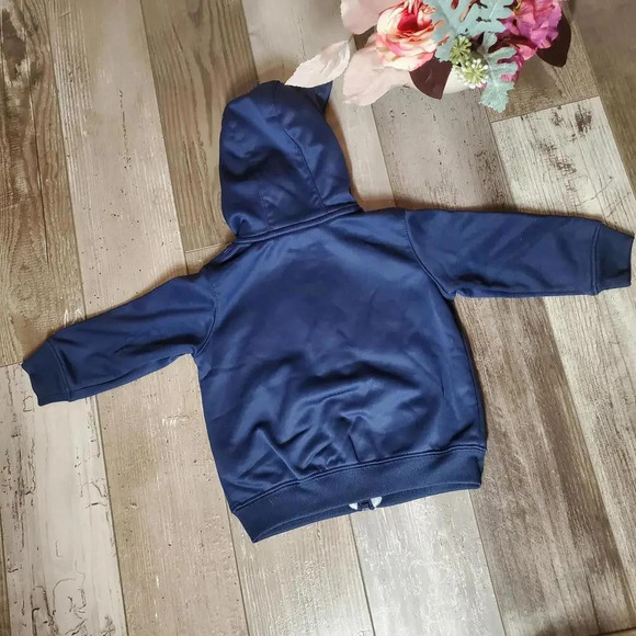 Nike Baby Boys Size 12m Blue and Gray Full Zip Hooded Track Jacket EUC - Picture 4 of 10